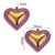 5 PCS/Package 18*19mm 304 Stainless Steel Heart Shape Pendant