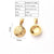 5 PCS/Package 18x15mm 30x10mm 3.5x6mm 3x5mm 304 Stainless Steel Gold Plated Earth Football Polished Pendant