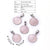 5 PCS/Package 19.5*16.5mm 3*5MM 304 Stainless Steel Natural Stone Marble Zebra Polished Pendant