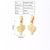 5 PCS/Package 19x10mm 29x11mm 32x27mm 3x4mm 304 Stainless Steel Gold Plated Irregular Cactus Water Droplets Polished Pendant