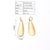 5 PCS/Package 19x10mm 29x11mm 32x27mm 3x4mm 304 Stainless Steel Gold Plated Irregular Cactus Water Droplets Polished Pendant