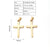 5 PCS/Package 19x13mm 32.5x19mm 32x19.5mm 2.5x6mm 3x5mm 3x6.5mm 304 Stainless Steel Gold Plated Faith Cross Polished Pendant