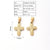 5 PCS/Package 19x13mm 32.5x19mm 32x19.5mm 2.5x6mm 3x5mm 3x6.5mm 304 Stainless Steel Gold Plated Faith Cross Polished Pendant