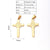 5 PCS/Package 19x13mm 32.5x19mm 32x19.5mm 2.5x6mm 3x5mm 3x6.5mm 304 Stainless Steel Gold Plated Faith Cross Polished Pendant