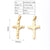 5 PCS/Package 19x13mm 32.5x19mm 32x19.5mm 2.5x6mm 3x5mm 3x6.5mm 304 Stainless Steel Gold Plated Faith Cross Polished Pendant