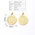 5 PCS/Package 23.5x20mm 31x28.5mm 39x36mm 3x6mm 4.5x6mm 4x7mm 304 Stainless Steel Gold Plated Faith Cross Round Polished Pendant