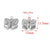 5 PCS/Package 304 Stainless Steel Bow Knot Pendant