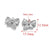 5 PCS/Package 304 Stainless Steel Bow Knot Pendant