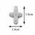 5 PCS/Package 304 Stainless Steel Cross Pendant