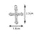 5 PCS/Package 304 Stainless Steel Cross Pendant