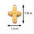 5 PCS/Package 304 Stainless Steel Cross Pendant