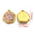 5 PCS/Package 304 Stainless Steel Natural Stone Gold Plated Flower Pendant