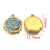 5 PCS/Package 304 Stainless Steel Natural Stone Gold Plated Flower Pendant