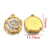 5 PCS/Package 304 Stainless Steel Natural Stone Gold Plated Flower Pendant