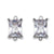 5 PCS/Package 6 * 10mm 7 * 9mm Hole 1~1.9mm Stainless Steel Zircon Water Droplets Rectangle Polished Pendant