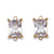 5 PCS/Package 6 * 10mm 7 * 9mm Hole 1~1.9mm Stainless Steel Zircon Water Droplets Rectangle Polished Pendant