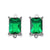 5 PCS/Package 6 * 10mm 7 * 9mm Hole 1~1.9mm Stainless Steel Zircon Water Droplets Rectangle Polished Pendant