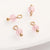 5 PCS/Package Diameter 4mm Natural Stone Geometric Pendant Beads