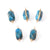 5 Pcs/package Simple Style Geometric Natural Stone Plating Pendant Jewelry Accessories