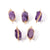 5 Pcs/package Simple Style Geometric Natural Stone Plating Pendant Jewelry Accessories