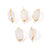 5 Pcs/package Simple Style Geometric Natural Stone Plating Pendant Jewelry Accessories