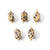 5 Pcs/package Simple Style Geometric Natural Stone Plating Pendant Jewelry Accessories