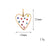 5 Pcs/package Simple Style Heart Shape Stainless Steel Enamel Inlay Pendant Jewelry Accessories