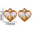 5 Pcs/package Simple Style Heart Shape Stainless Steel Enamel Plating Pendant Jewelry Accessories