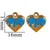 5 Pcs/package Simple Style Heart Shape Stainless Steel Enamel Plating Pendant Jewelry Accessories