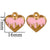 5 Pcs/package Simple Style Heart Shape Stainless Steel Enamel Plating Pendant Jewelry Accessories