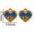 5 Pcs/package Simple Style Heart Shape Stainless Steel Enamel Plating Pendant Jewelry Accessories