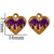 5 Pcs/package Simple Style Heart Shape Stainless Steel Enamel Plating Pendant Jewelry Accessories