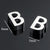 5 Pcs/package Simple Style Letter Stainless Steel Plating Beads Jewelry Accessories