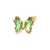 5 Pcs/package Simple Style Shiny Butterfly Stainless Steel Plating Inlay Pendant Jewelry Accessories