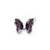 5 Pcs/package Simple Style Shiny Butterfly Stainless Steel Plating Inlay Pendant Jewelry Accessories