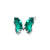 5 Pcs/package Simple Style Shiny Butterfly Stainless Steel Plating Inlay Pendant Jewelry Accessories