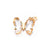 5 Pcs/package Simple Style Shiny Butterfly Stainless Steel Plating Inlay Pendant Jewelry Accessories