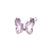 5 Pcs/package Simple Style Shiny Butterfly Stainless Steel Plating Inlay Pendant Jewelry Accessories