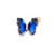 5 Pcs/package Simple Style Shiny Butterfly Stainless Steel Plating Inlay Pendant Jewelry Accessories