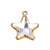 5 Pcs/package Simple Style Star Stainless Steel Plating Inlay Pendant Jewelry Accessories