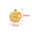 5 Pcs/package Simple Style Wings Flower Shell Stainless Steel Plating Pendant Jewelry Accessories