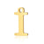 5 Pieces Stainless Steel 18K Gold Plated Letter