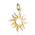 5 Pieces Stainless Steel 18K Gold Plated Sun