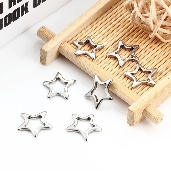 5 PCS/Package Stainless Steel Star Pendant