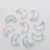 50 Pcs/package Simple Style Moon Glass Stoving Varnish Jewelry Accessories