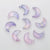 50 Pcs/package Simple Style Moon Glass Stoving Varnish Jewelry Accessories