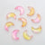 50 Pcs/package Simple Style Moon Glass Stoving Varnish Jewelry Accessories