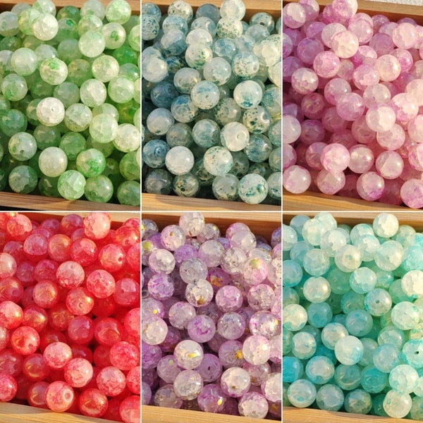 50 PCS/Package Diameter 10mm Glass Round Beads