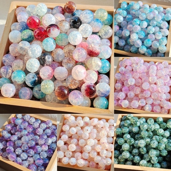 50 PCS/Package Diameter 10mm Glass Round Beads