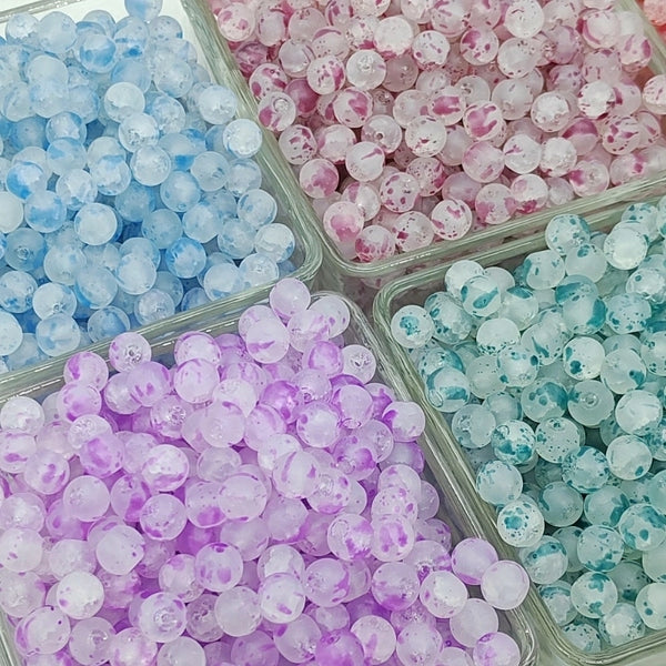 50 PCS/Package Diameter 8mm Glass Round Beads